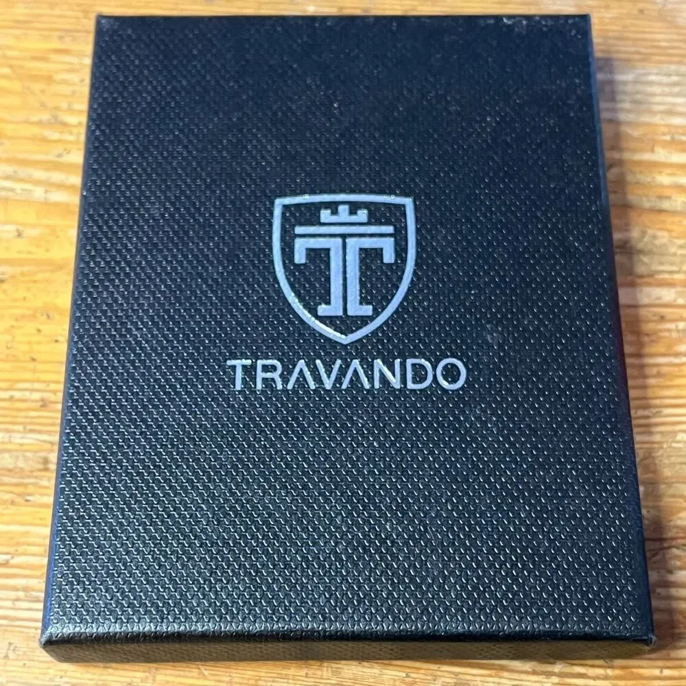 TRAVANDO Mens Slim Wallet with Money Clip Bifold New in Box